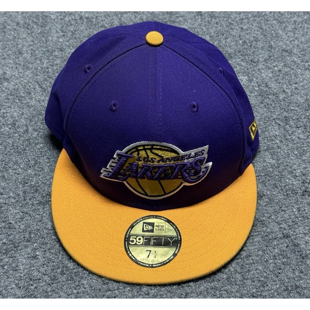New Era Fitted Hat 7 1/4 Purple Los Angeles Lakers 59Fifty
